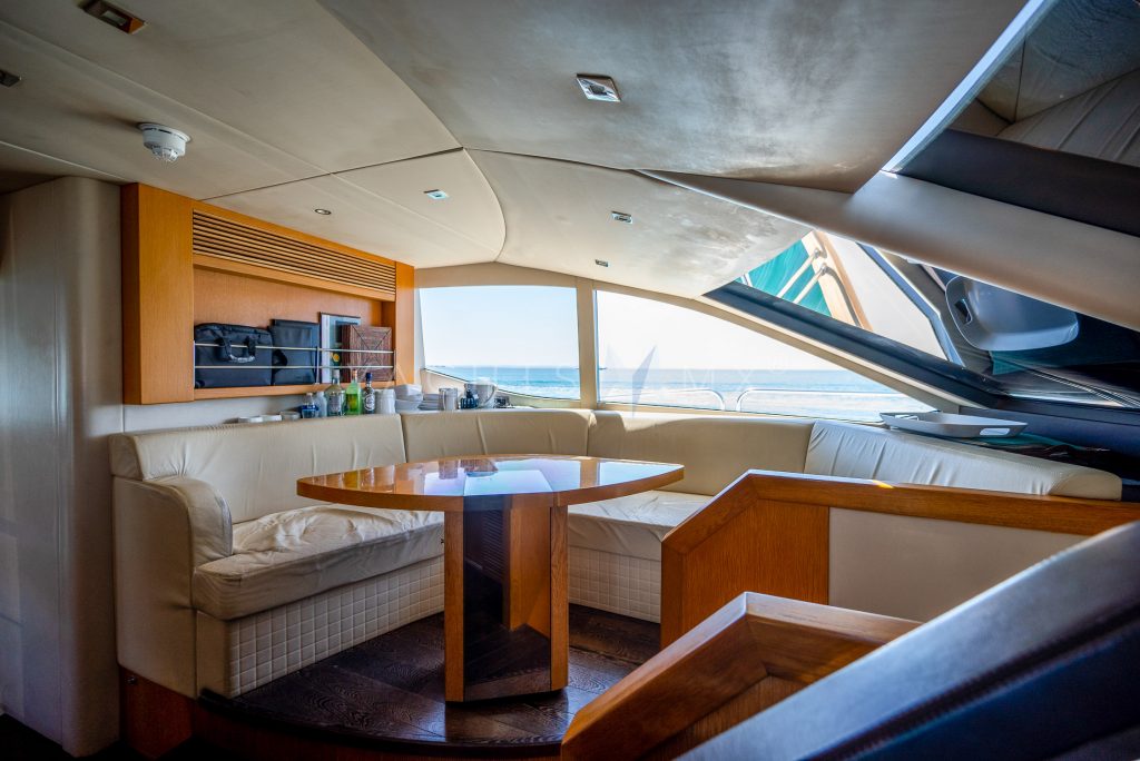 Sunseeker 90 yacht charter La Paz - main salon and helm photo 04