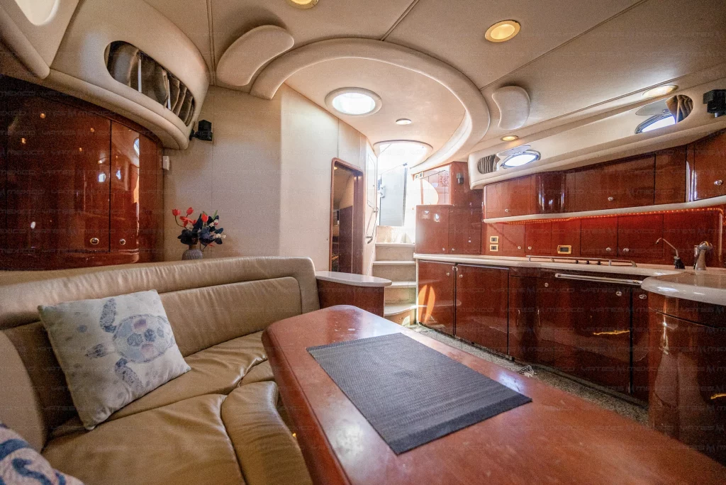 SeaRay 60 yacht charter Cabo San Lucas - main salon and helm photo 02