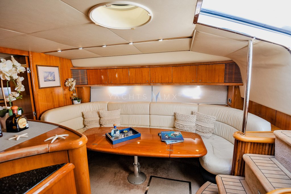 Sunseeker 56 yacht charter Cabo San Lucas - main salon and helm photo 02