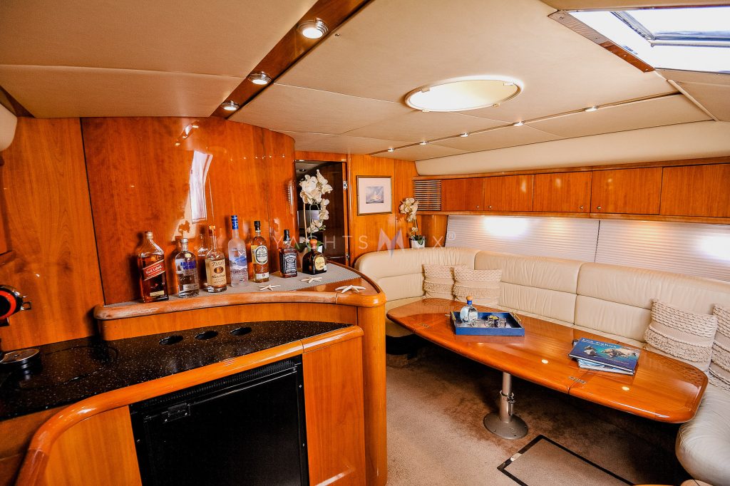 Sunseeker 56 yacht charter Cabo San Lucas - main salon and helm photo 03