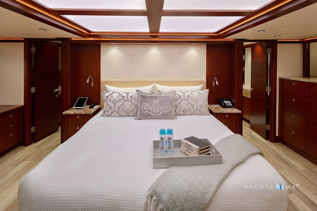 Cabin on board the Northern 130 yacht