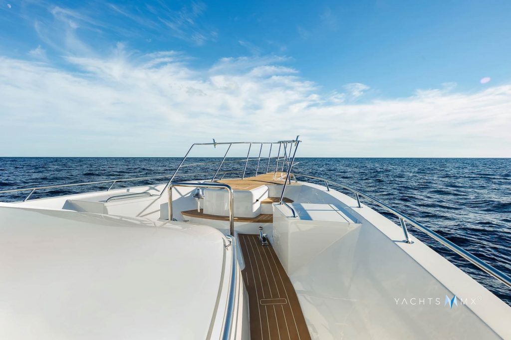 Deck and flybridge of the Northern 130 yacht