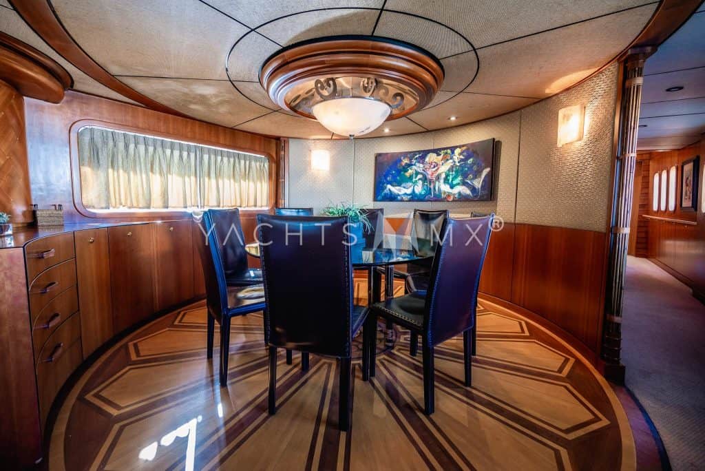 CRN 120 yacht charter La Paz - main salon and helm photo 05