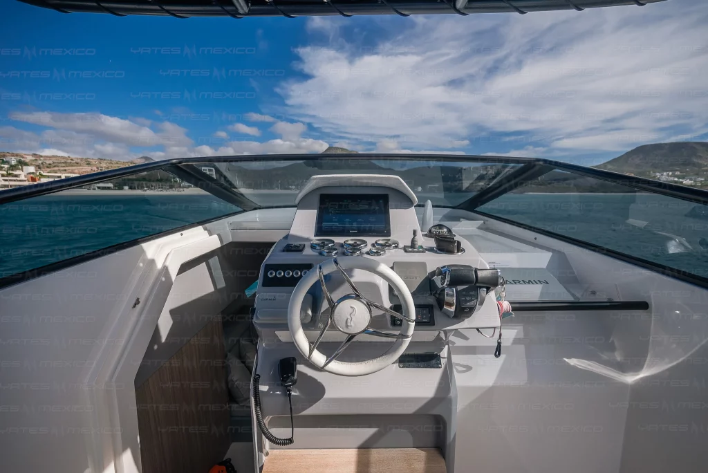 RIO 36 yacht charter La Paz - main salon and helm photo 01