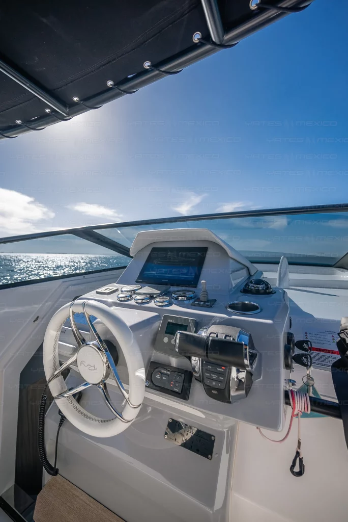 RIO 36 yacht charter La Paz - main salon and helm photo 03