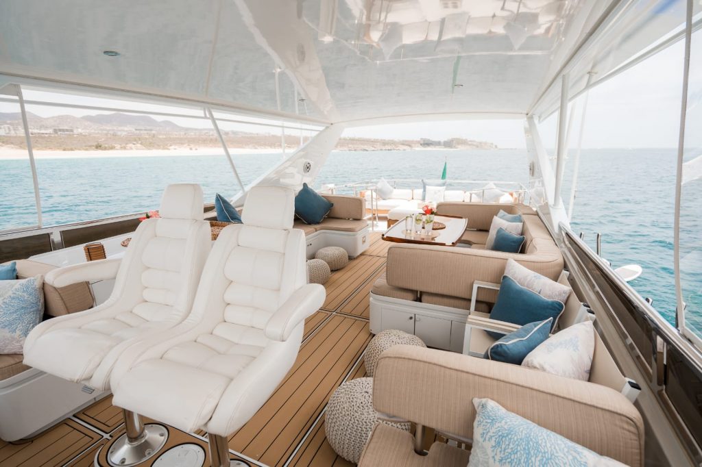 Shine 85 yacht charter Cabo San Lucas - decks and flybridge photo 04
