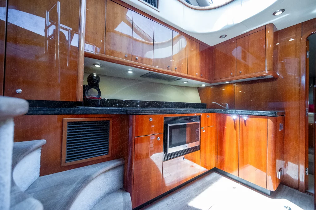 Sunseeker 57 yacht charter La Paz - main salon and helm photo 02