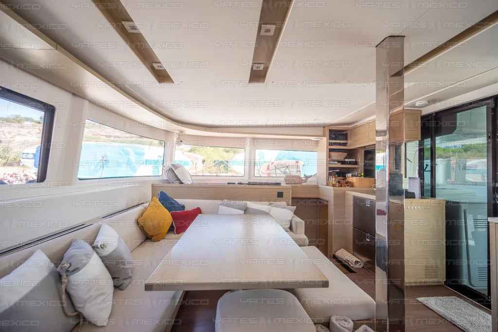 Lagoon 47 yacht charter La Paz - cockpit salon and helm photo 02