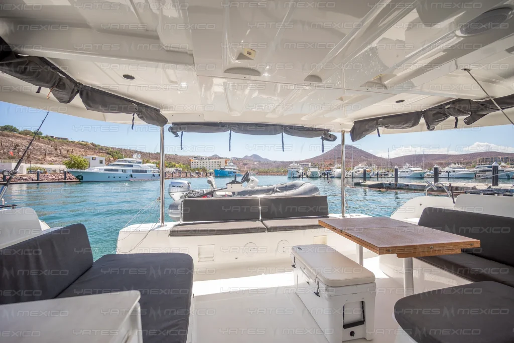 Lagoon 47 yacht charter La Paz - cockpit salon and helm photo 03