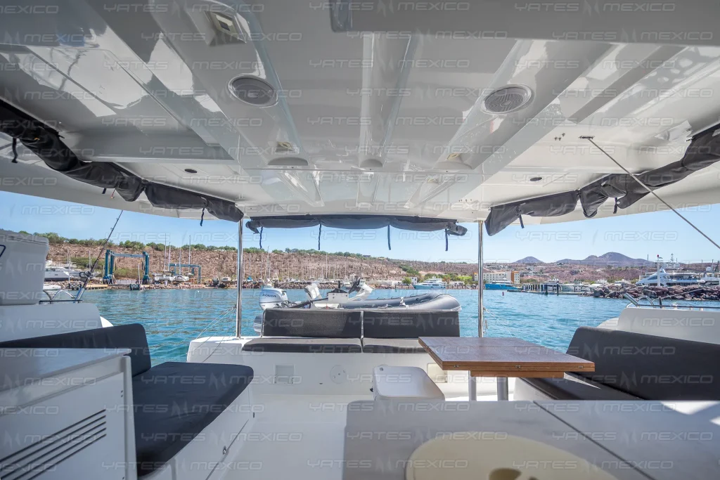 Lagoon 47 yacht charter La Paz - cockpit salon and helm photo 04