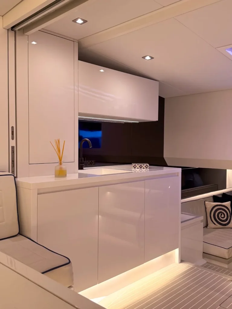 VanDutch 48 yacht charter Cabo San Lucas - main salon and helm photo 01