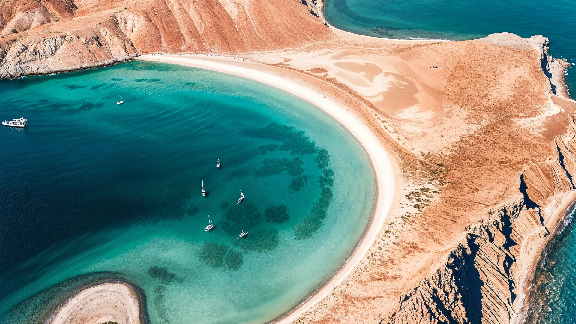 Isla San Francisquito secluded white-sand beach and turquoise water