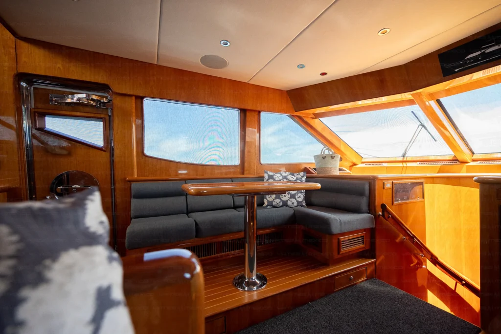Simbol 70 yacht charter Cabo San Lucas - main salon and helm photo 02