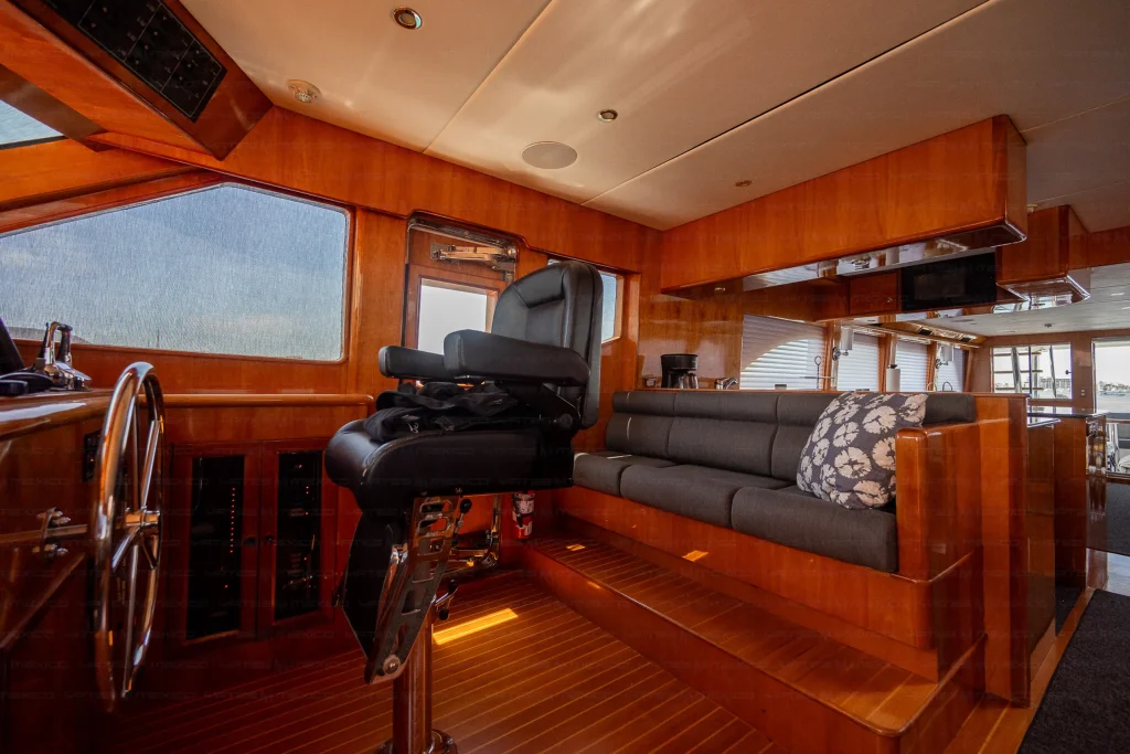 Simbol 70 yacht charter Cabo San Lucas - main salon and helm photo 04