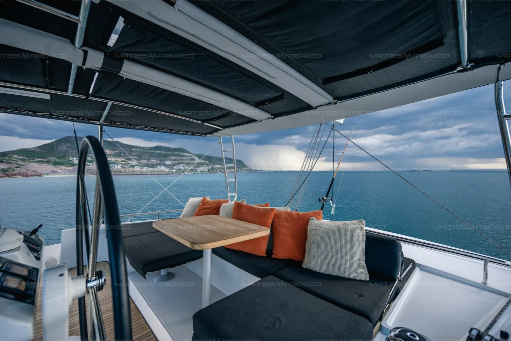 Lagoon 52 yacht charter La Paz - deck salon and galley photo 01