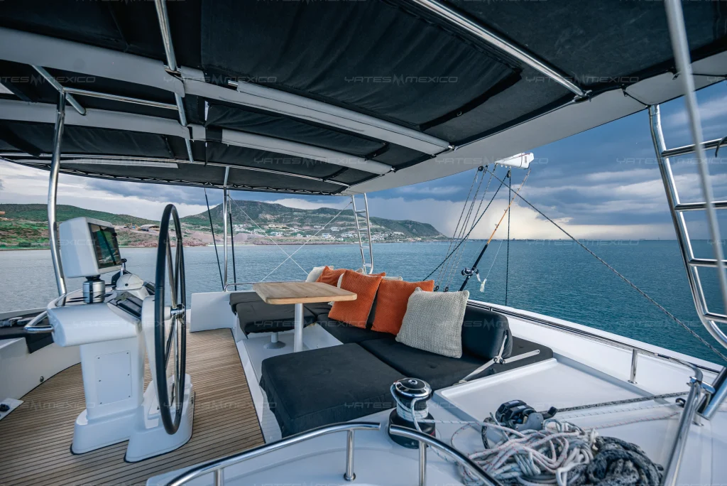 Lagoon 52 yacht charter La Paz - deck salon and galley photo 03