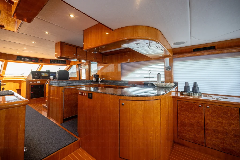 Simbol 70 yacht charter Cabo San Lucas - main salon and helm photo 05