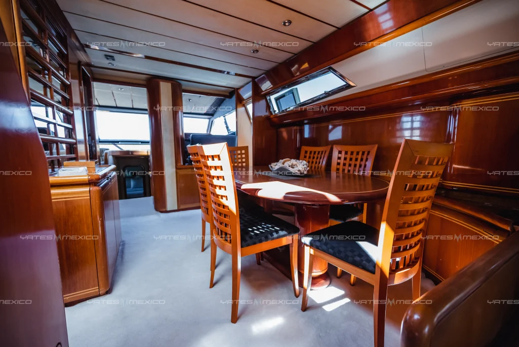 Ferretti 80 yacht charter La Paz - main salon and helm photo 05