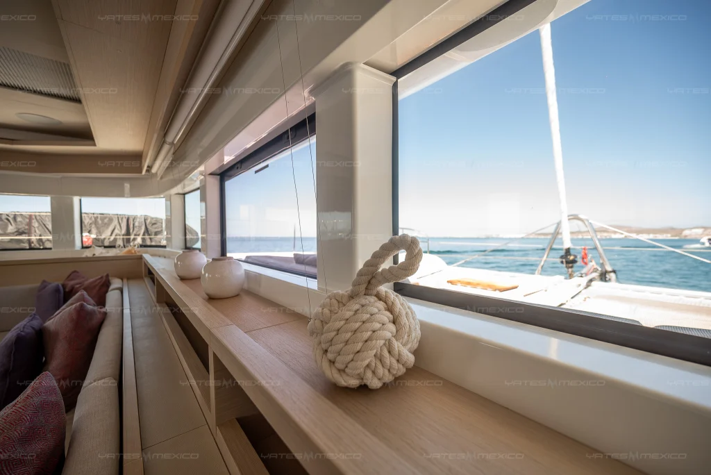 Lagoon 55 catamaran charter La Paz - main salon and galley - photo 26