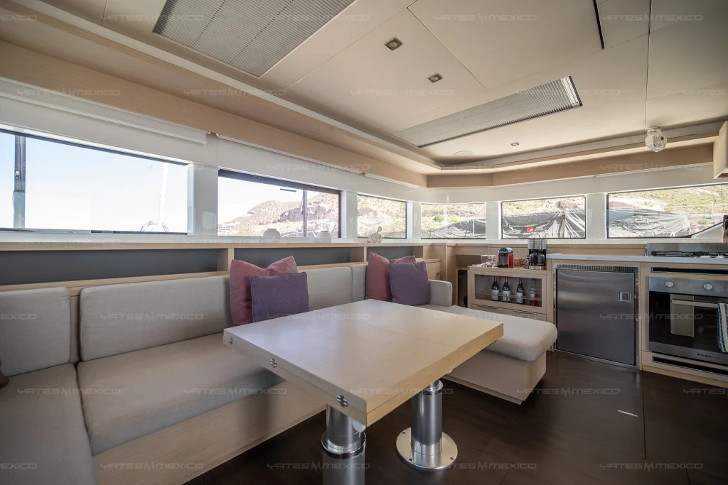 Lagoon 55 catamaran charter La Paz - main salon and galley - photo 27