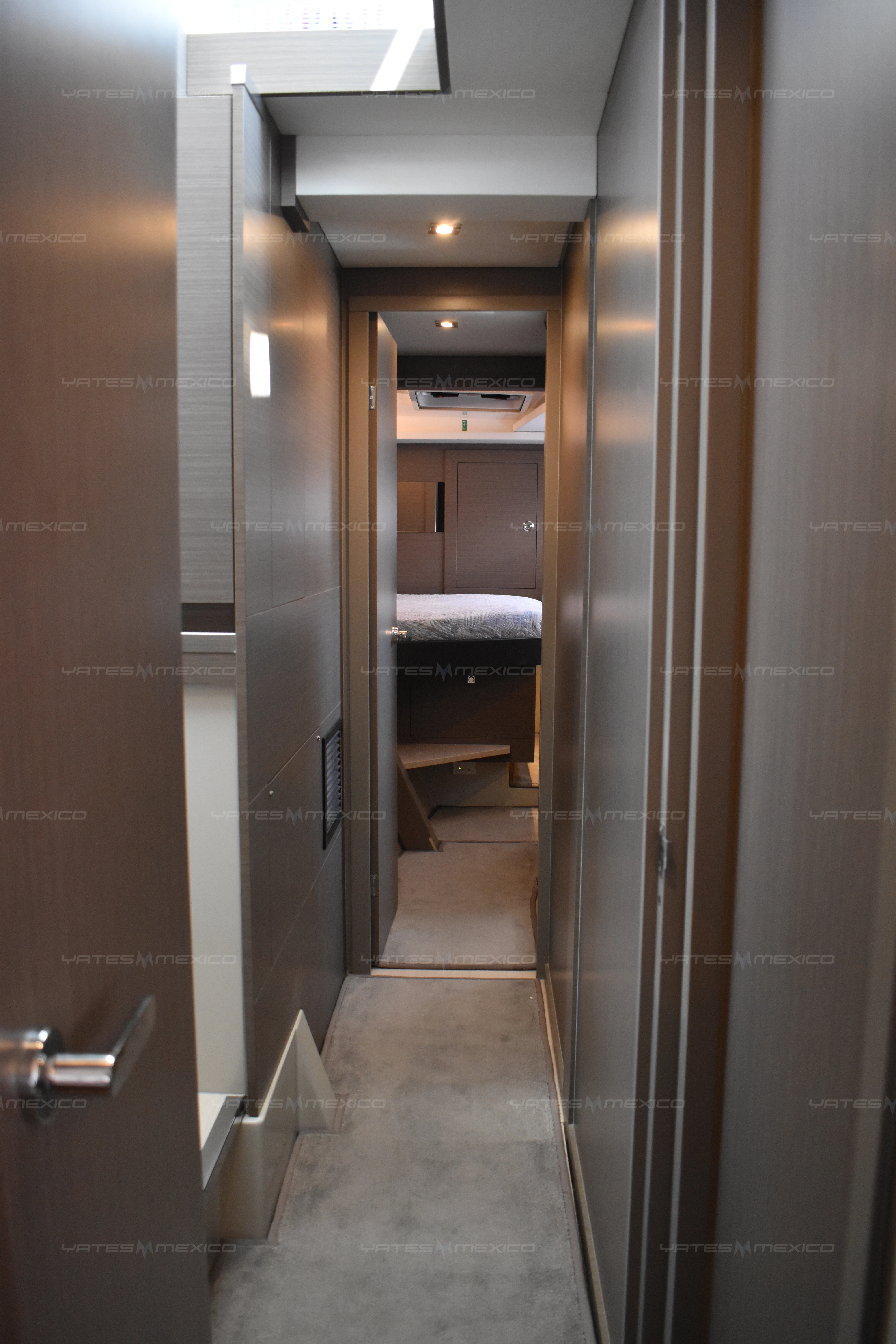Leopard 46 interior stairway and corridor