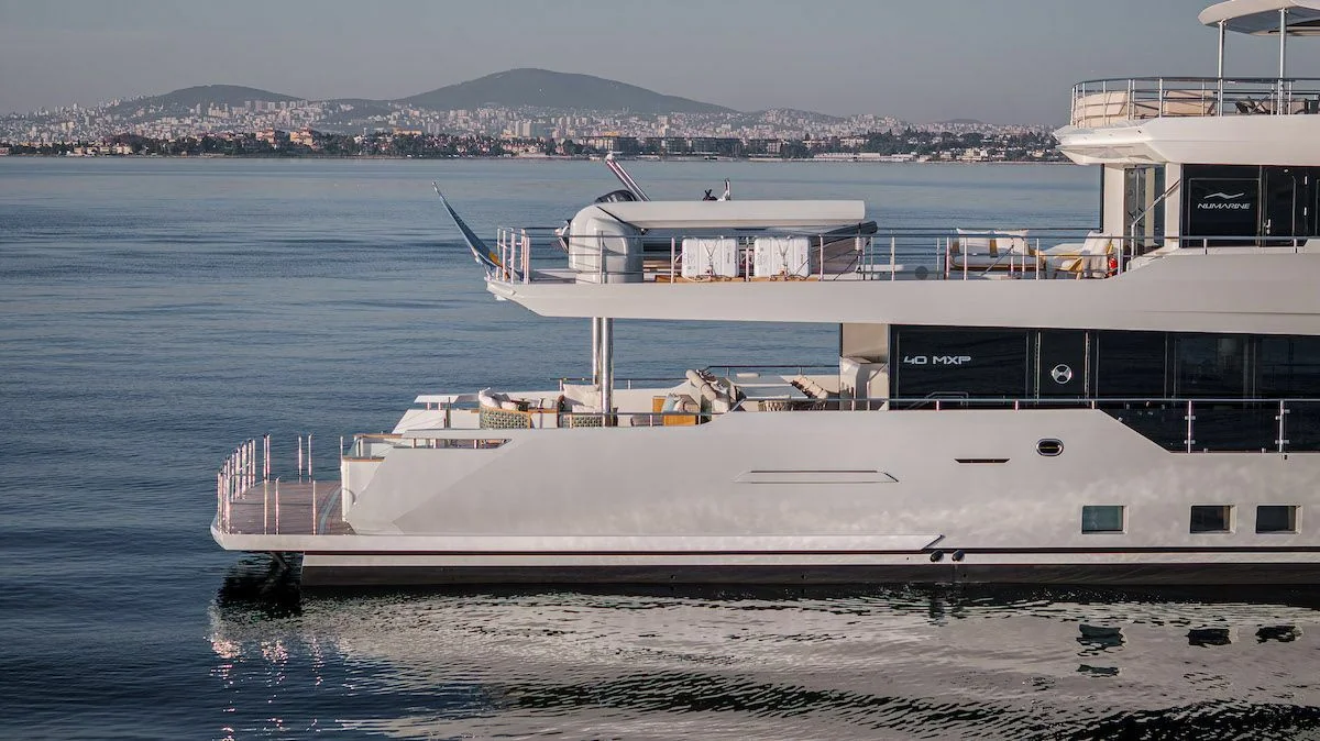 Numarine 132 superyacht aerial view