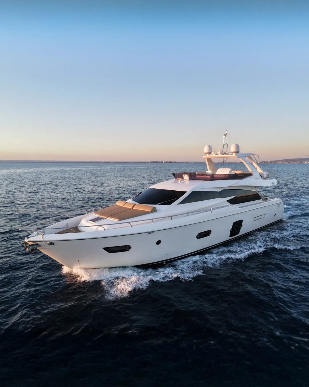 Ferretti 75 luxury motor yacht charter in La Paz