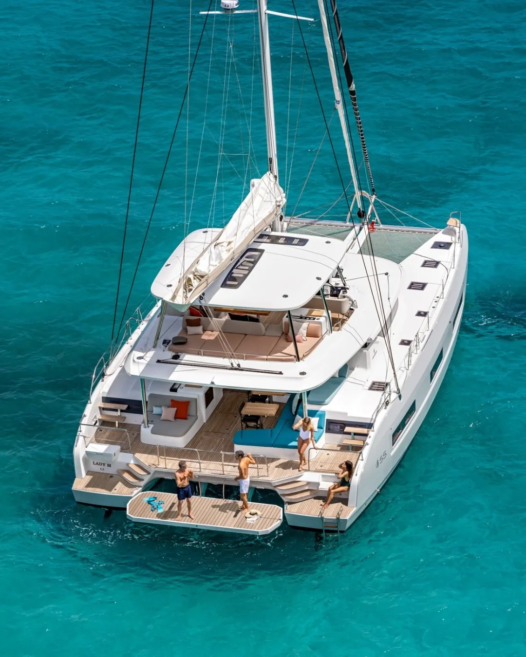 Lagoon 55 luxury catamaran charter in La Paz, Sea of Cortez